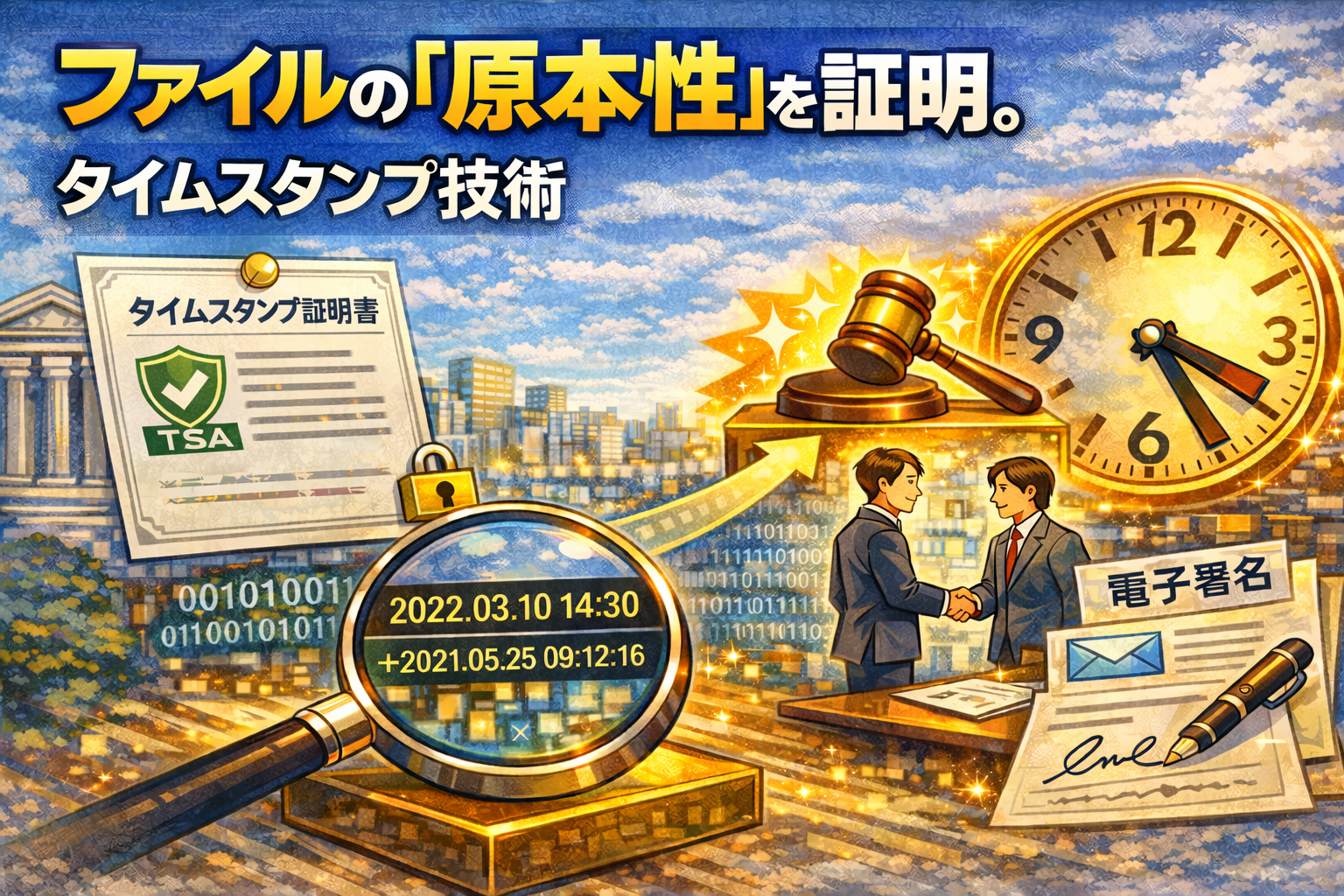 ファイルの「原本性」を証明。タイムスタンプ技術がビジネスシーンにもたらす証拠能力とは？